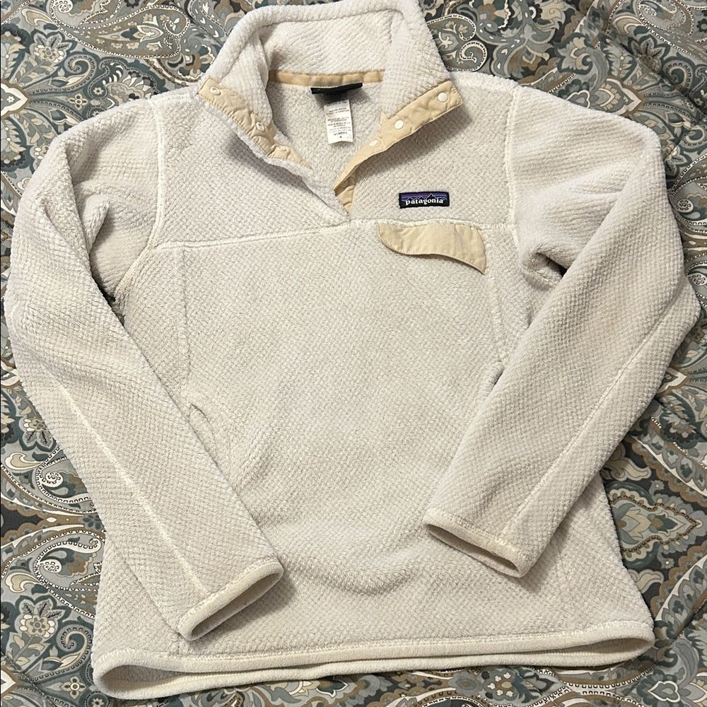 Patagonia Cream Snap-Quarter Fleece Pullover